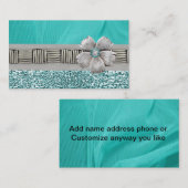 宝石で飾られる及びラインストーンのフェイクな宝石名刺 名刺 (正面/裏面)