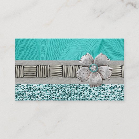 宝石で飾られる及びラインストーンのフェイクな宝石名刺 名刺 (正面)