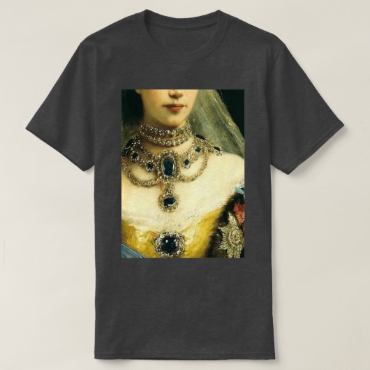宝石で飾絵画られたネックレスのゴージャスなルネッサンス Tシャツ (デザイン正面)