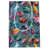 宝石とクリスタルジュエルトーン ミディアムペーパーバッグ (正面)