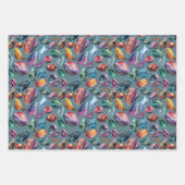 宝石とクリスタルジュエルトーン ラッピングペーパーシート (正面)