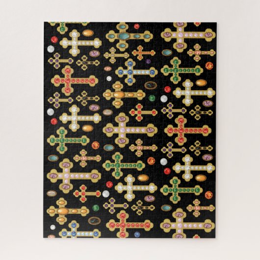 宝石と出芽したクロスフェイクス ジグソーパズル (縦)