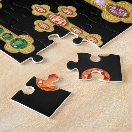 宝石と出芽したクロスフェイクス ジグソーパズル (側面)