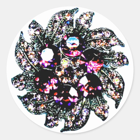 「宝石と宝石」 ラウンドシール (正面)