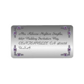 宝石と紫結婚玉の住所 ラベル (正面)