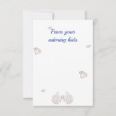 宝石と結晶ハッピーマザーデイグリーティングカード (裏面)