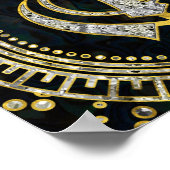 宝石と金ゴールドを使用した装飾カンダシンボル ポスター (角)