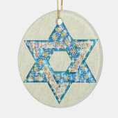 宝石によって飾られるダビデの星 セラミックオーナメント (左)