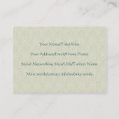 宝石によって飾られるダビデの星 名刺 (裏面)