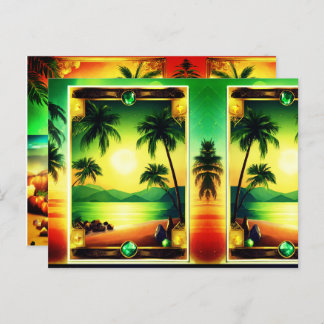 宝石のあるカスタマイズ可能な光沢のあるデザイン ポストカード