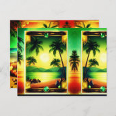 宝石のあるカスタマイズ可能な光沢のあるデザイン ポストカード (正面/裏面)