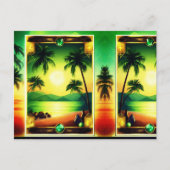 宝石のあるカスタマイズ可能な光沢のあるデザイン ポストカード (正面)