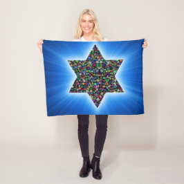 宝石のあるダビデの星 フリースブランケット