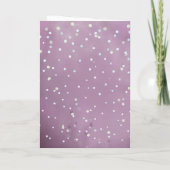 宝石のような濃いラベンダーとゴールドの写真クリスマスカード シーズンカード (裏面)