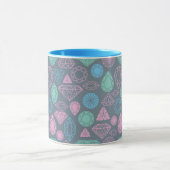 宝石のアイコンパターン マグカップ (中央)
