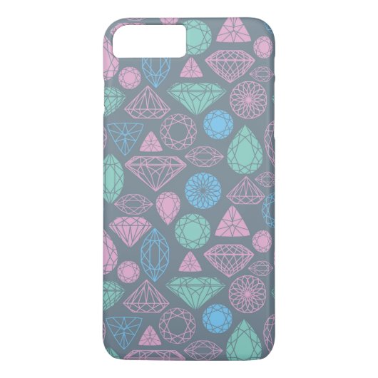 宝石のアイコンパターン Case-Mate iPhoneケース (裏面)