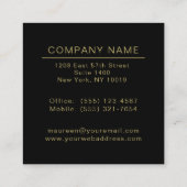 宝石のエレガントトーンのカラーで大理石インクを洗浄 スクエア名刺 (裏面)