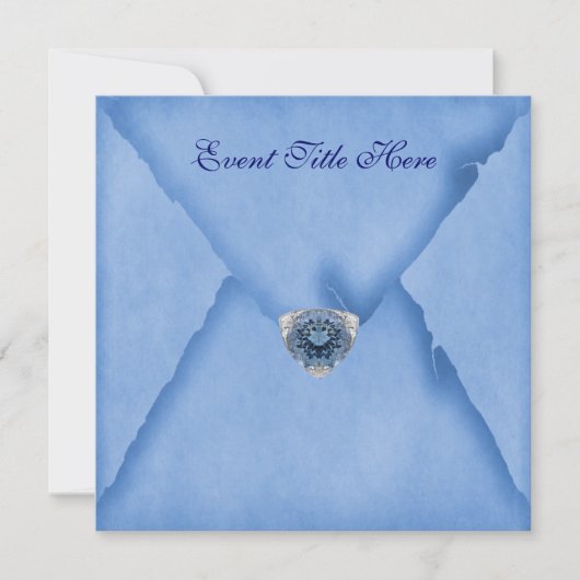 宝石のカスタムパーティー招待状 招待状 (正面)