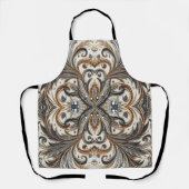 宝石のキラキラした花柄 エプロン (正面)