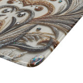 宝石のキラキラした花柄 カッティングボード (角)