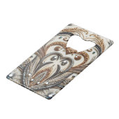 宝石のキラキラした花柄 クレジットカード栓抜き (裏面アングル)