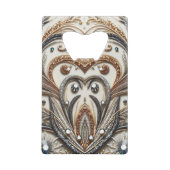 宝石のキラキラした花柄 クレジットカード栓抜き (裏面)