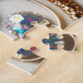 宝石のキラキラした花柄 ジグソーパズル (側面)