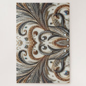 宝石のキラキラした花柄 ジグソーパズル (縦)