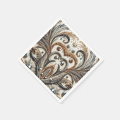 宝石のキラキラした花柄 スタンダードカクテルナプキン (角)