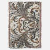 宝石のキラキラした花柄 スローブランケット (正面縦)