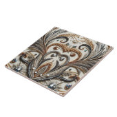 宝石のキラキラした花柄 タイル (側面)