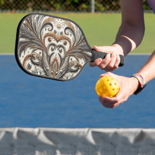 宝石のキラキラした花柄 ピックルボールラケット