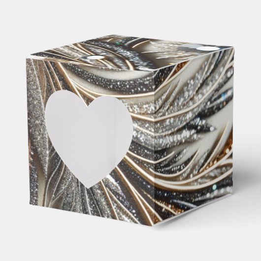 宝石のキラキラした花柄 フェイバーボックス (正面サイド)