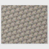 宝石のキラキラした花柄 ラッピングペーパー (フラット)