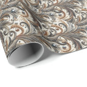 宝石のキラキラした花柄 ラッピングペーパー (ロールコーナー)