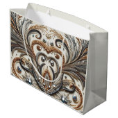 宝石のキラキラした花柄 ラージペーパーバッグ (裏面アングル)