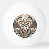 宝石のキラキラした花柄 卓球ボール (裏面)