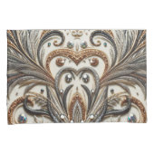 宝石のキラキラした花柄 枕カバー (正面右)