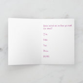 宝石のジャックおよびジルのシャワーのハート 招待状 (内部)