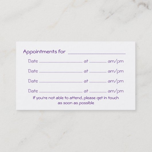 宝石のスターリーウィンティップ 名刺 (裏面)