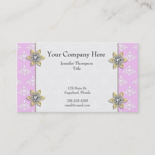 宝石のダマスク織の名刺と飾って下さい 名刺 (正面)