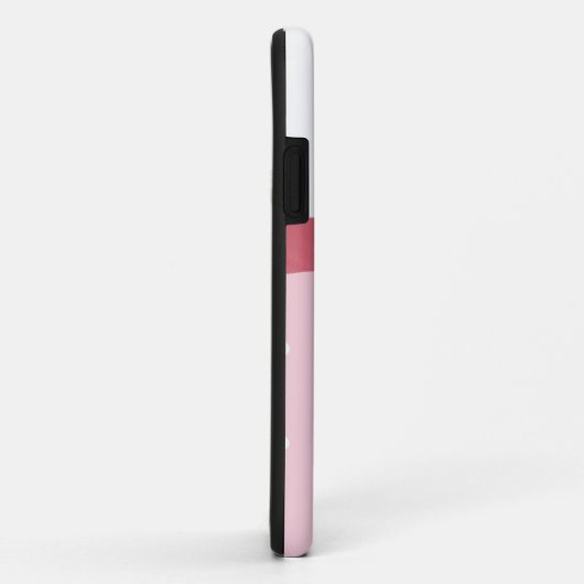 宝石のプリントの水玉模様のiPhoneの場合が付いているピンクの弓 Case-Mate iPhoneケース (裏面/右)