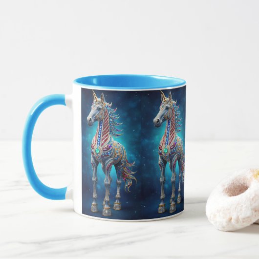 宝石のユニコーン マグカップ (ドーナツ)