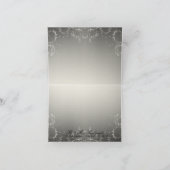 宝石の一見の銀のきらきら光るな八角形のダイヤモンドの渦巻 サンキューカード (内部)