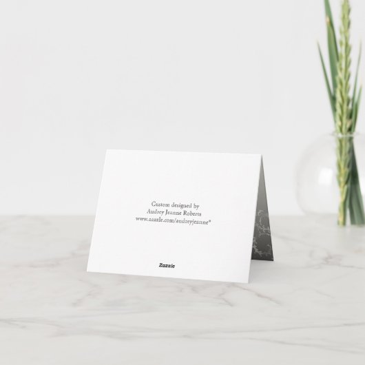 宝石の一見の銀のきらきら光るな八角形のダイヤモンドの渦巻 サンキューカード (裏面)