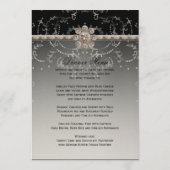 宝石の一見の銀のきらきら光るな八角形のダイヤモンドの渦巻 メニュー (裏面)