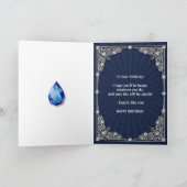 宝石の固まりが付いている第89バースデー・カード カード (内部)