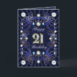 宝石の塊と21の誕生日カード カード<br><div class="desc">宝石、きらめきと目を引く大量の誕生日カードきらきら光る。パーソナライズ違うできる非常にカード。</div>