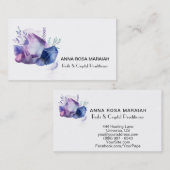 *宝石の宇宙の宝石用原石の水彩画の宇宙水晶 名刺 (正面/裏面)