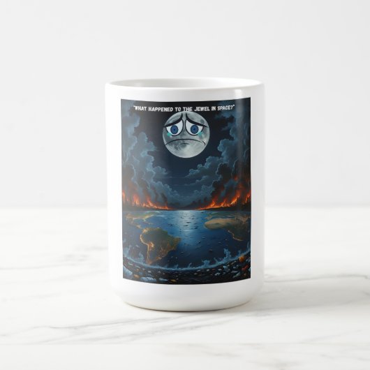 宝石の宇宙は?-もし月 コーヒーマグカップ (中央)